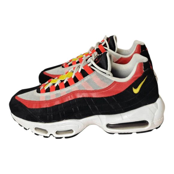NIKE Air Max 95 'Black Crimson Yellow' Running Shoes Size 10 - Picture 3 of 9